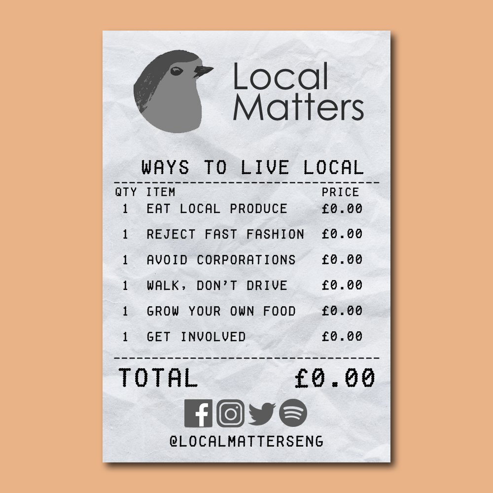 It's easier than you think to reject global markets and promote your local community.
Interested in getting involved? Message the account for more info on how to get into our discussion chat!
#Localism #Environmentalism #LocalCommunity #England #Consumerism #Identity https://t.co/WKO9KORvxp