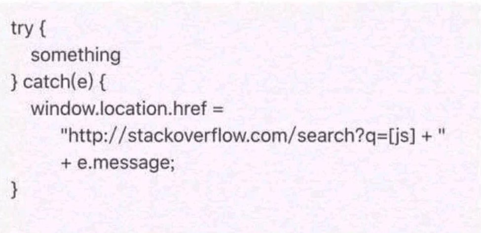 tgrall's tweet image. The best #javascript exception handler 🤪😉