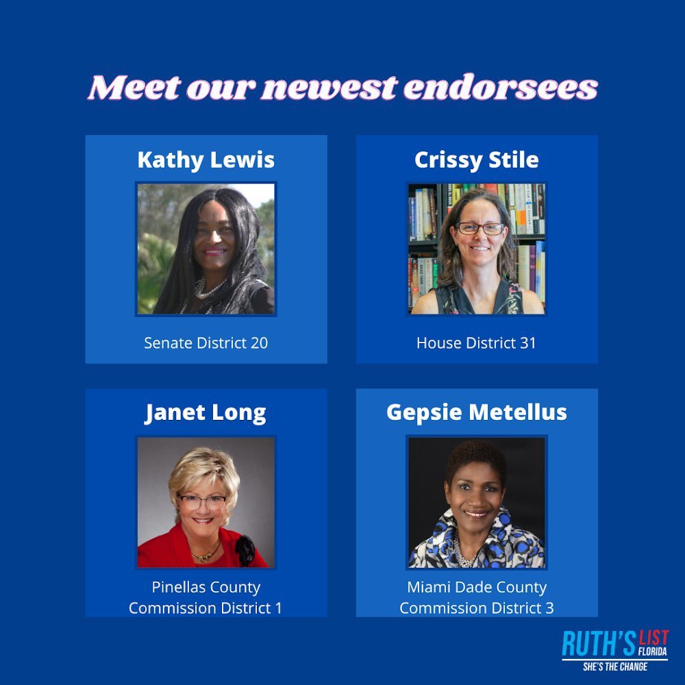 RuthsListFL's tweet photo. Excited to announce we have officially endorsed 100 women this cycle! We’re proud to support so many amazing candidates across Florida.

Check out our newest endorsees ⬇️⬇️⬇️ #shesthechange https://t.co/ob5P6QJPd6