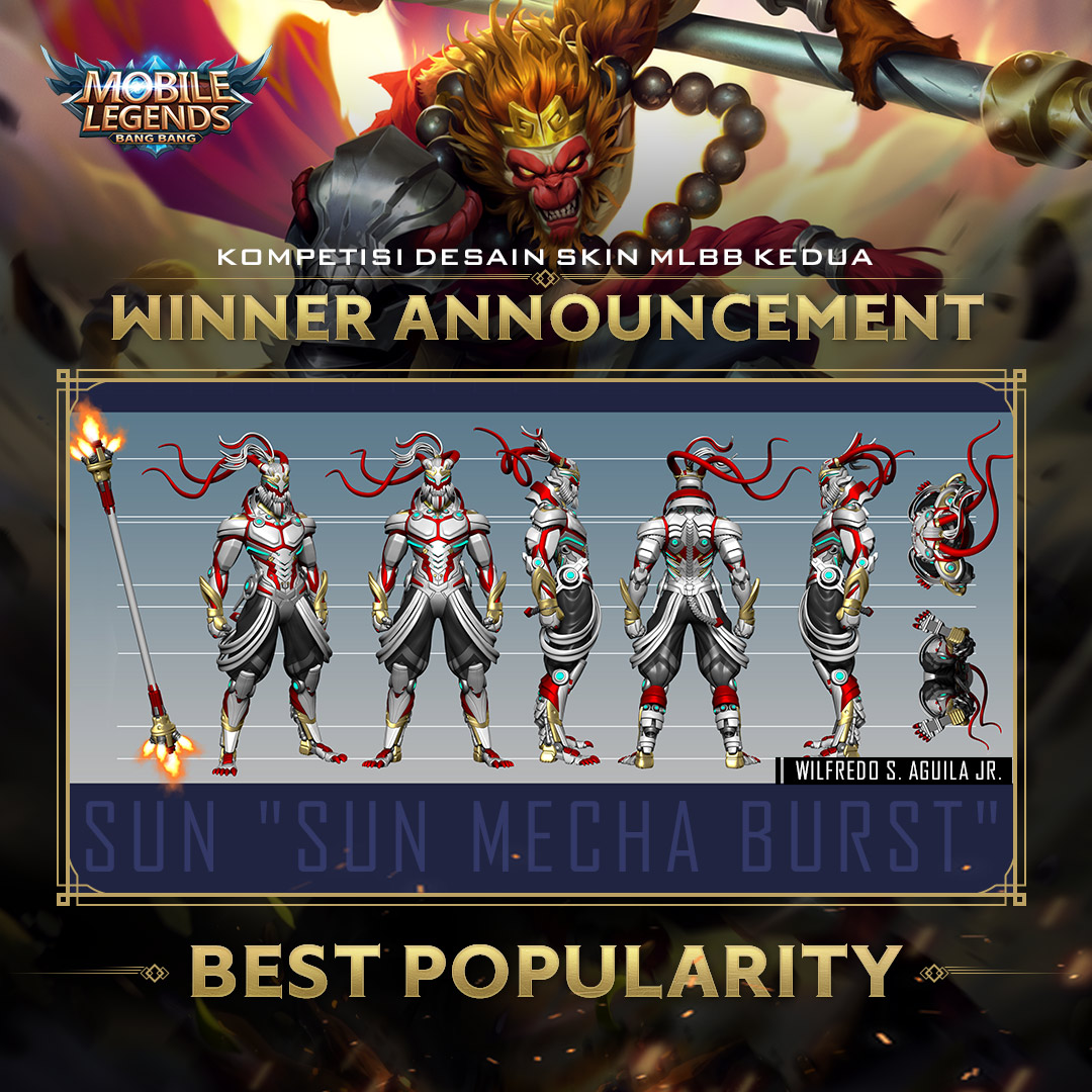 Mobile Legends Bang Bang Mlbb 2nd Skin Design Competition Winner Announcement Phase 1 Congratulations To Best Design One And Best Popularity One Next Time We Will Announce Best Innovation Three Mobile Legends Bang Bang Mlbb 2nd Skin Design Competition Winner Announcement Phase 1 Congratulations To Best Design One And Best Popularity One Next Time We Will Announce Best Innovation Three