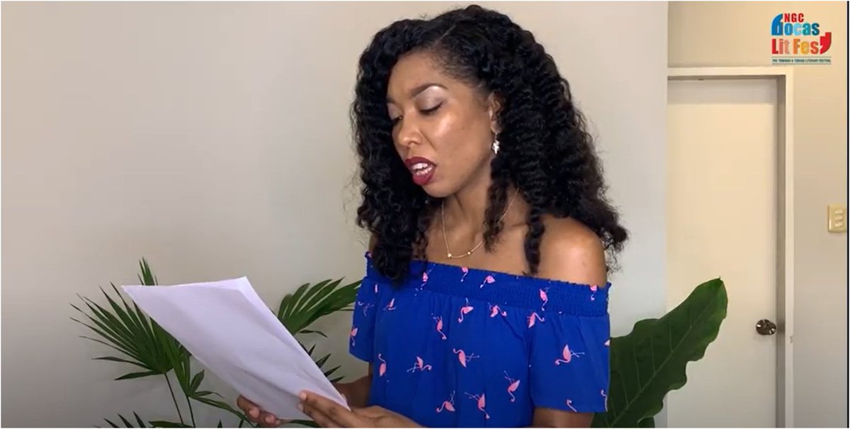 bocaslitfest's tweet photo. @EssLela takes us into a twisting tale of marriage and bacchanal, one of five featured #NewTalentShowcase writers at #bocas2020 today. Tune in to our live for stories galore: https://t.co/RSMZ5t08Wm https://t.co/kAfvJkccIB