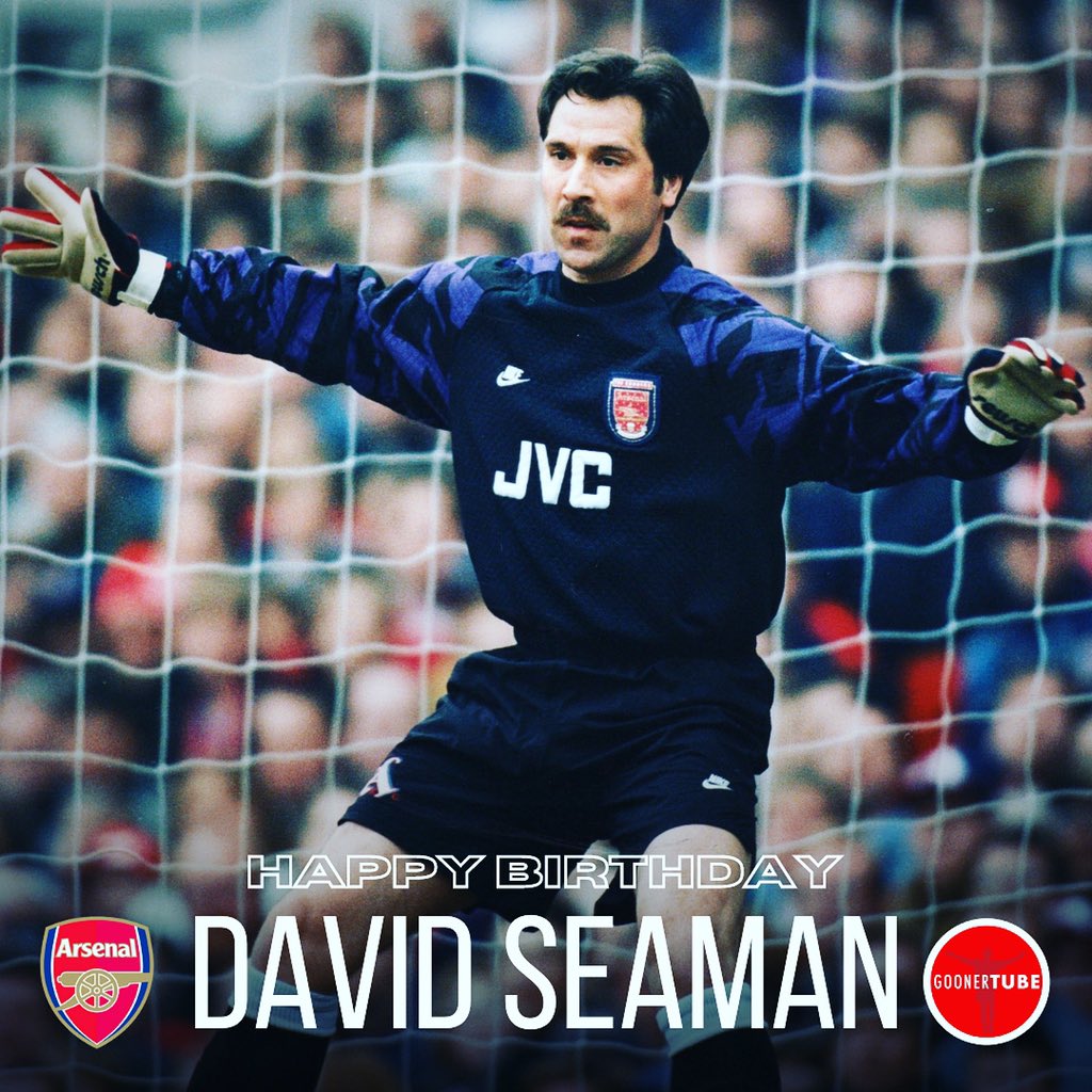 Happy 57th Birthday to a true legend. Safe Hands himself.

David Seaman MBE
Once a Gooner, always a Gooner 