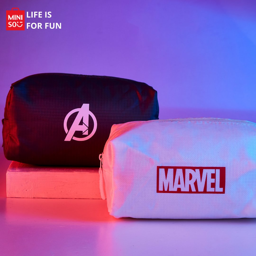 Pretty Marvel pouches to hold, make up, perfume bottles, cosmetics, hair products!

Product Name: Marvel Storage Bag 
Price : INR 260

#Miniso #MinisoIndia #Minisolive #Minisolove #Minisoforever #Lovelifeloveminiso #Lifeisforfun #Marvel #MarvelXMiniso #Marvelpoch #Storagebag