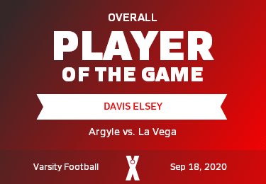 ashelsey's tweet photo. Yay!!! Way to go #35 Davis Elsey @DavisElsey was named the Argyle Overall Football Player of the Game. https://t.co/r1Tr7AWA9z via @MaxPreps @argylegridiron @dctf @FridayNghtGlory #txhsfb https://t.co/A5KLPWZaWV