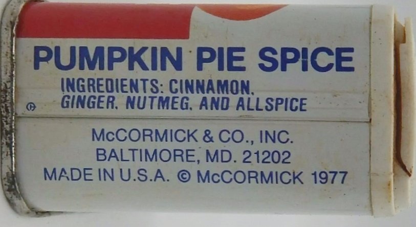 Quick Coffee Rolls recipe and pumpkin pie spice tips (McCormick, ©1977)