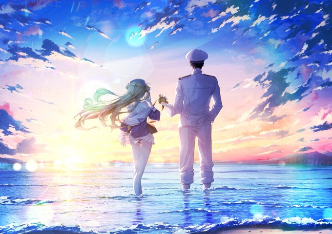 朝焼けの海のtwitterイラスト検索結果 古い順