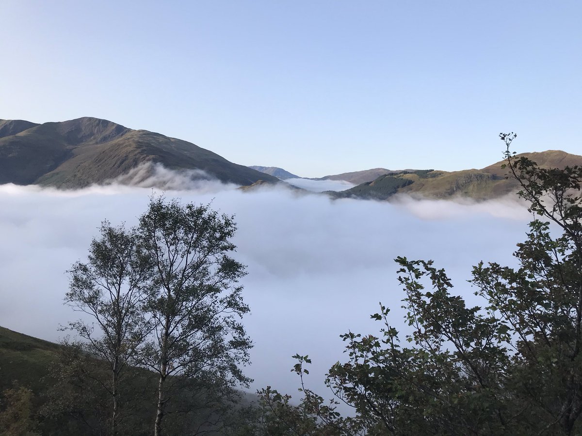 My sister <a href="/AnnLNChapman/">Ann Chapman</a> and I were the highest people in Britain for about 3 minutes this morning!! Fabulous! And we saw the wonderful mist in the glens during our early climb up the Ben.