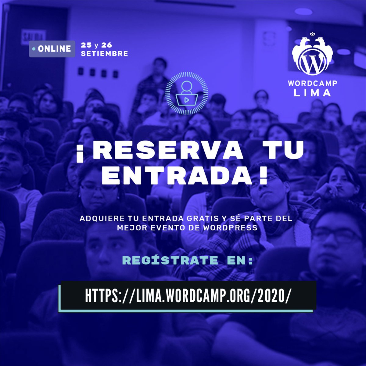 wpperu's tweet photo. 📍Setiembre y nos toca juntarnos en el #WordCampLima una vez más.
Un evento que nos da la oportunidad de compartir conocimiento como comunidad a través de exposiciones de usuarios de #WordPress.
https://t.co/xdyz3r7XDI #OnlineWPMeetup #WordCamp #WordpressPERU #WordPressEvent https://t.co/HgDtAir6Ae