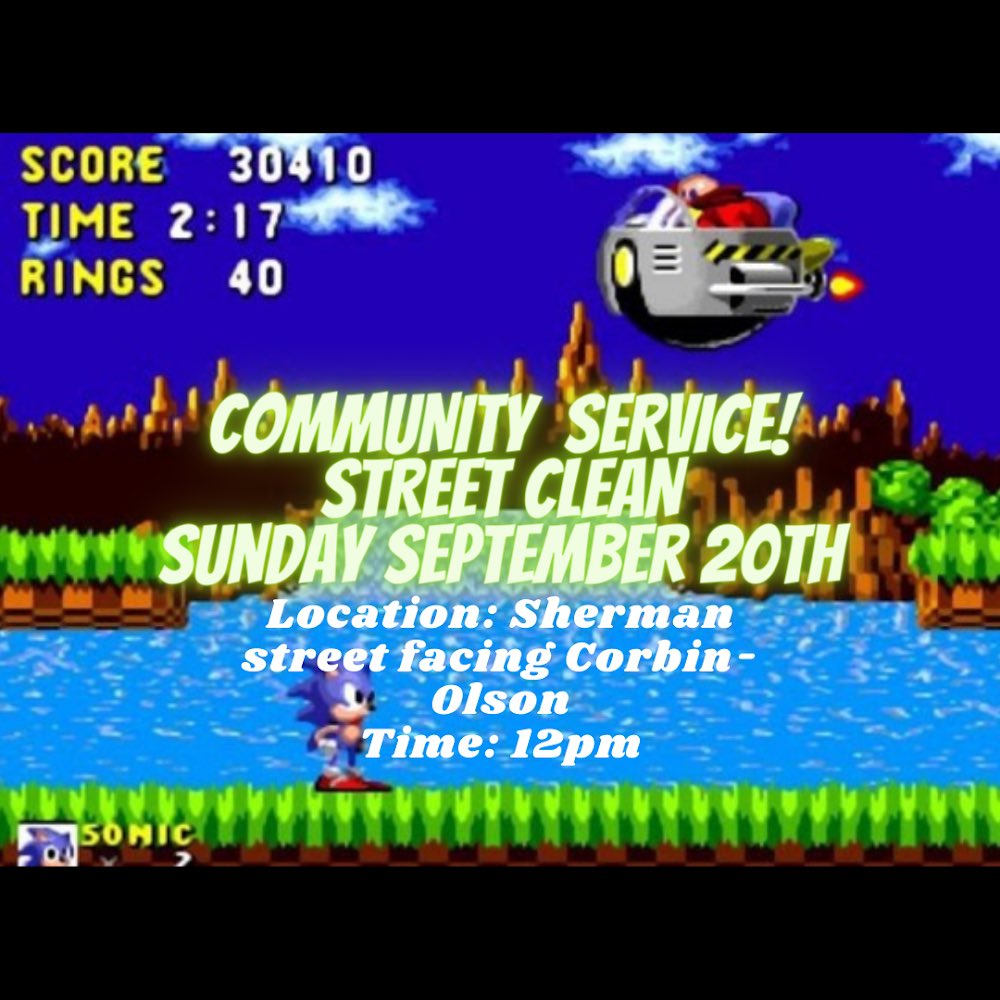 This Sunday!!! Come join us at our Street Clean to start off Gamma week! 💗💜