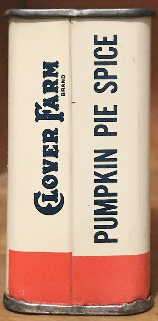 Old Fashioned Pumpkin Pie recipe (pumpkin pie spice, Clover Farm / Clover Farm Stores Corporation, ca. 1950s-60s)