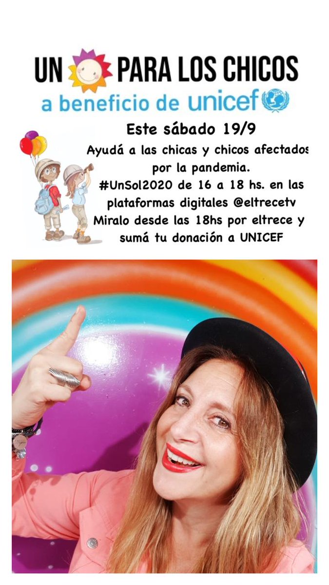 ¡Hoy!  #UnSol2020 
<a href="/eltreceoficial/">eltrece</a> <a href="/UNICEFargentina/">UNICEF ARGENTINA</a>