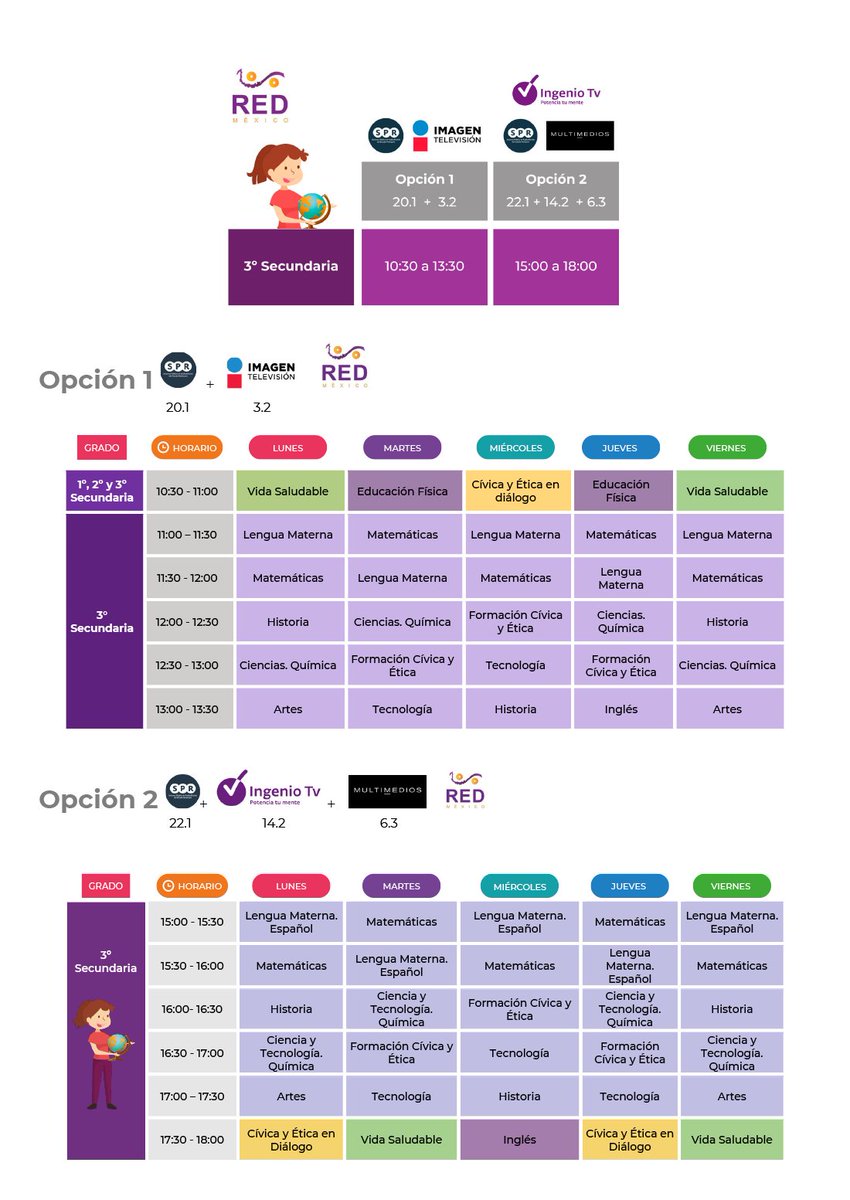 Toma nota de los horarios con que se trabajará a partir del 21 de septiembre para:
 
📖 #Secundaria.

Recuerda que los puedes descargar en nuestra página: aprendeencasa.sep.gob.mx