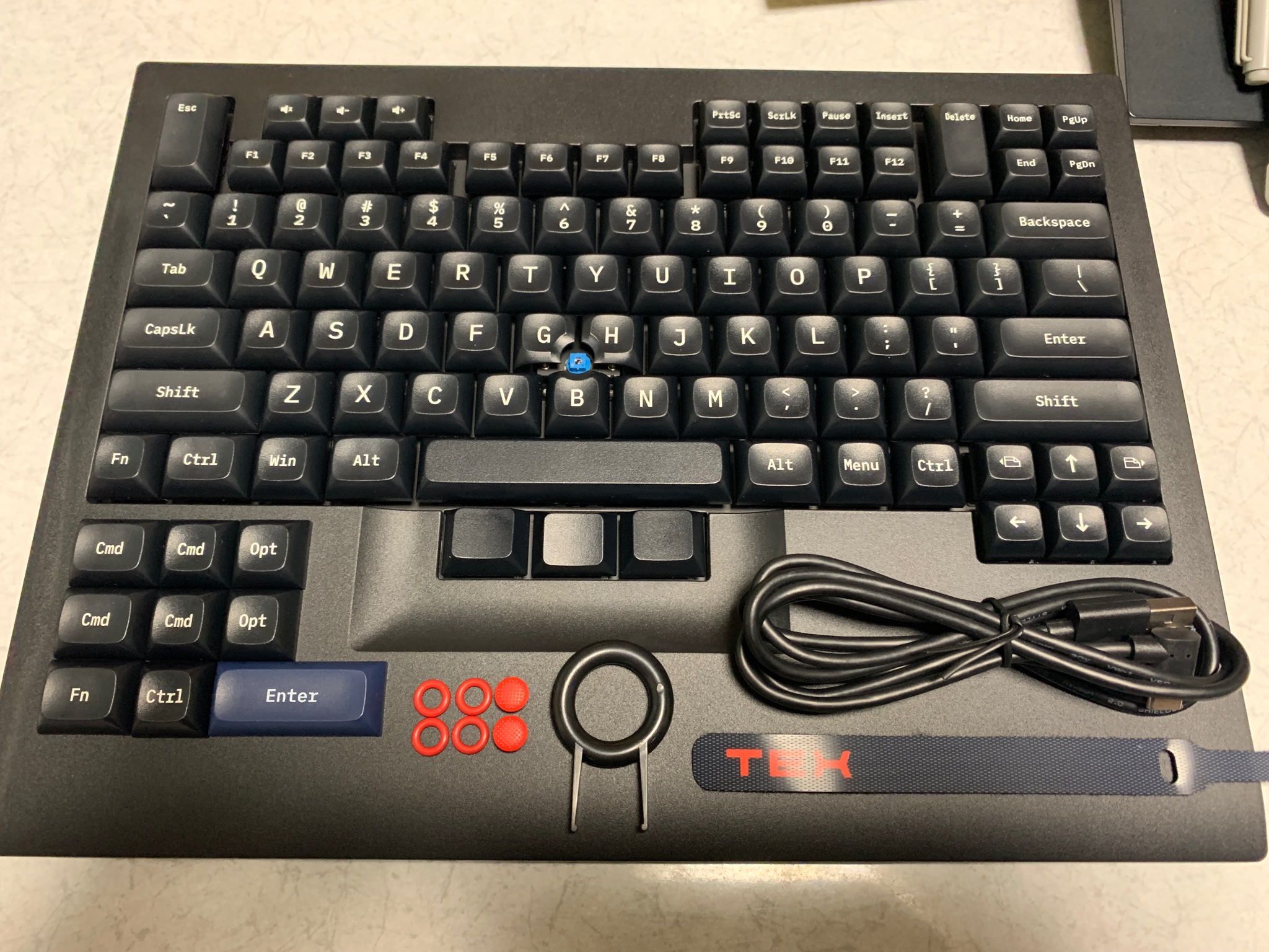 日本メーカー新品 未使用に近い TEX Shinobi 日本語JIS配列 静音赤軸