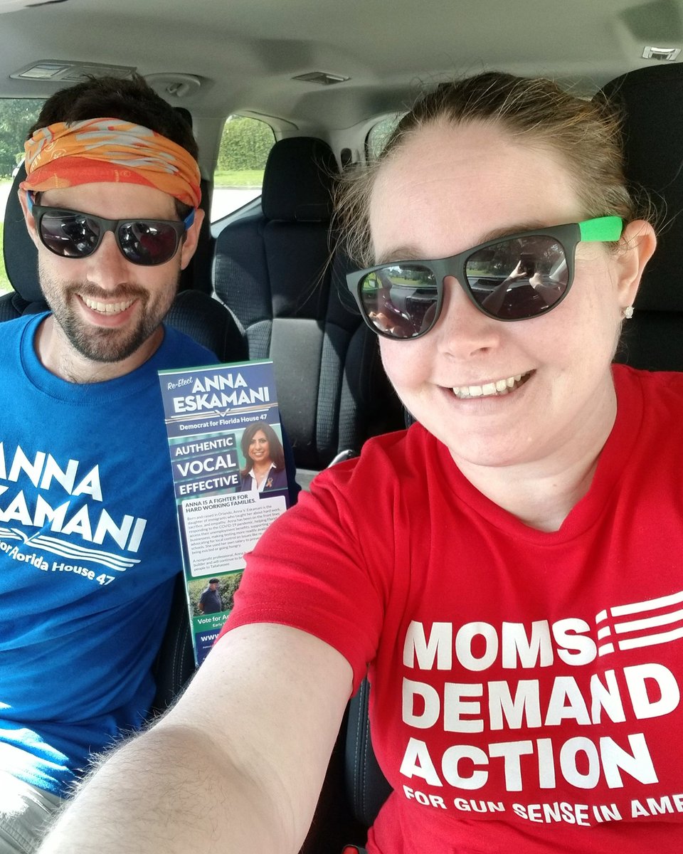Ryan's first time canvassing. Absolutely adore my husband for stepping out of his comfort zone. #couplesthatcanvasstogether #MomsAreEverywhere #FLApol #annaforflorida #momsdemand