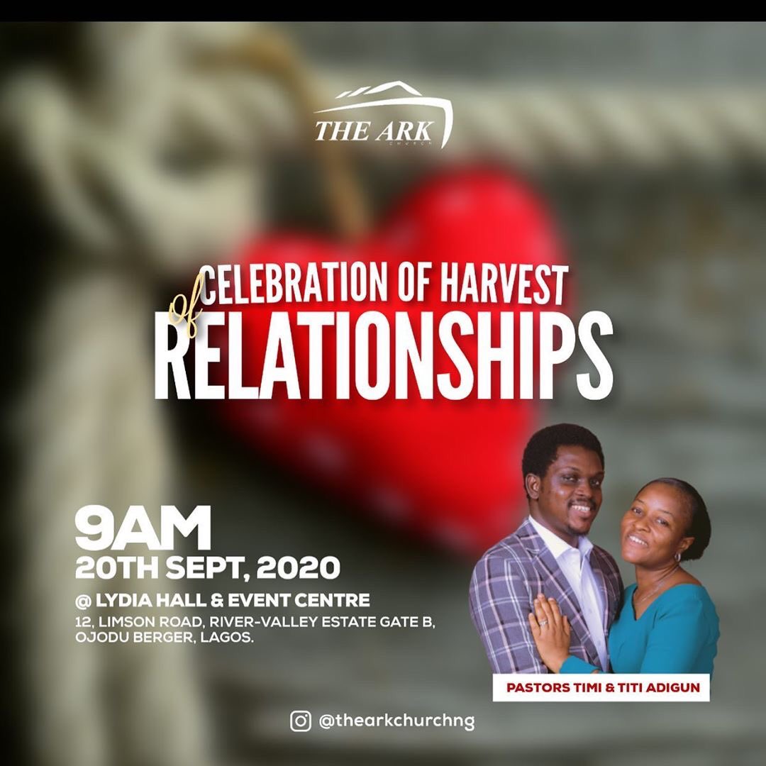 MINEministry's tweet photo. Tomorrow at The Ark Church! 🔥🔥

Celebration of Harvest of Relationships.

Join us to worship. https://t.co/JUZor6wP7k