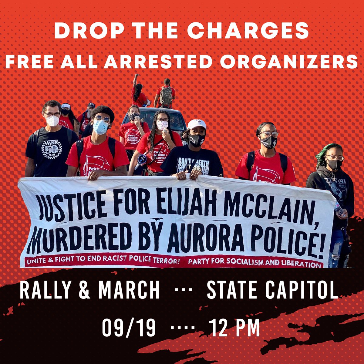 If you're in the Denver/Aurora area, COME OUT TODAY!If you're not - you can still help!Sign the petition   http://pslweb.org/dropthecharges Donate to the legal fund   http://pslweb.org/donate4denver And share the event info on social media using the hashtag  #DropTheChargesCO