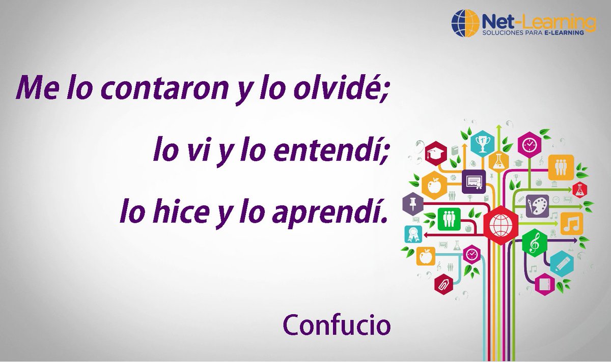 netlearning20's tweet photo. Me lo contaron y lo olvidé, lo vi y lo entendí, lo hice y lo aprendí. #aprendizaje #educación https://t.co/nBdmPj7s3j