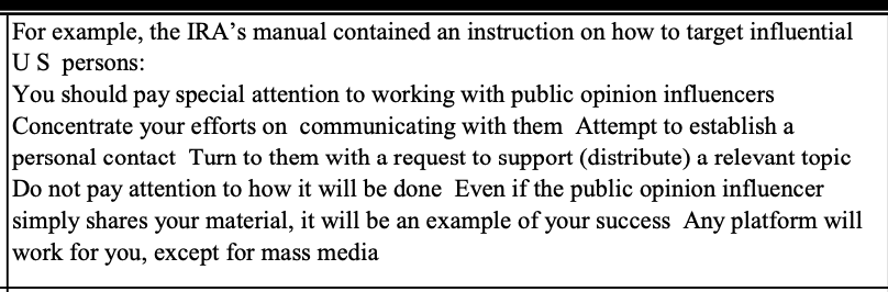 Vol. 1 Page 31: Barr hides proof of Russia's attempts to use its intelligence services to directly recruit high-value unwitting American assets to spread Russian propaganda to harm the U.S. 2016 election