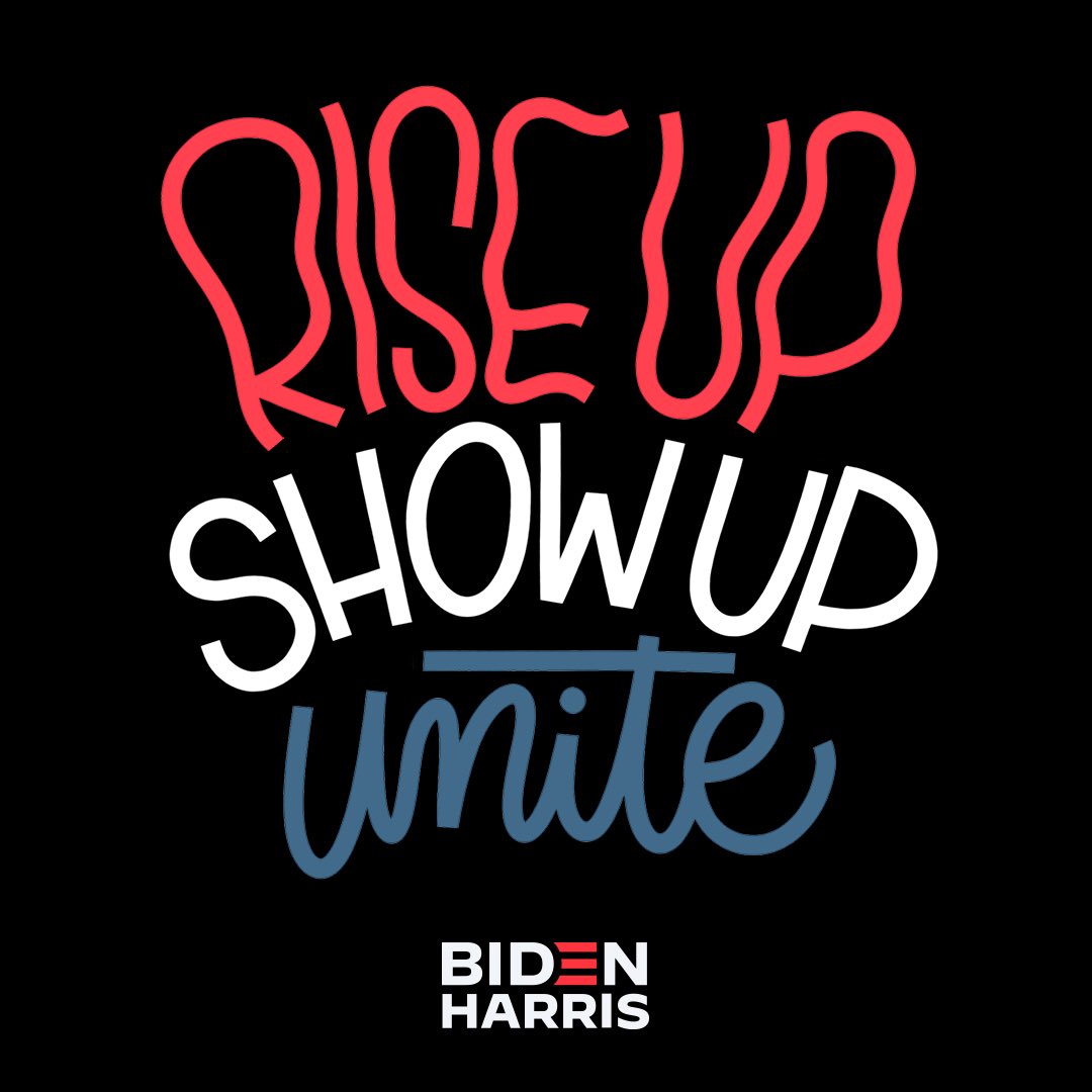 Vote <a href="/JoeBiden/">Joe Biden</a> <a href="/KamalaHarris/">Kamala Harris</a> for 2020. 🇺🇸 #riseupshowupunite