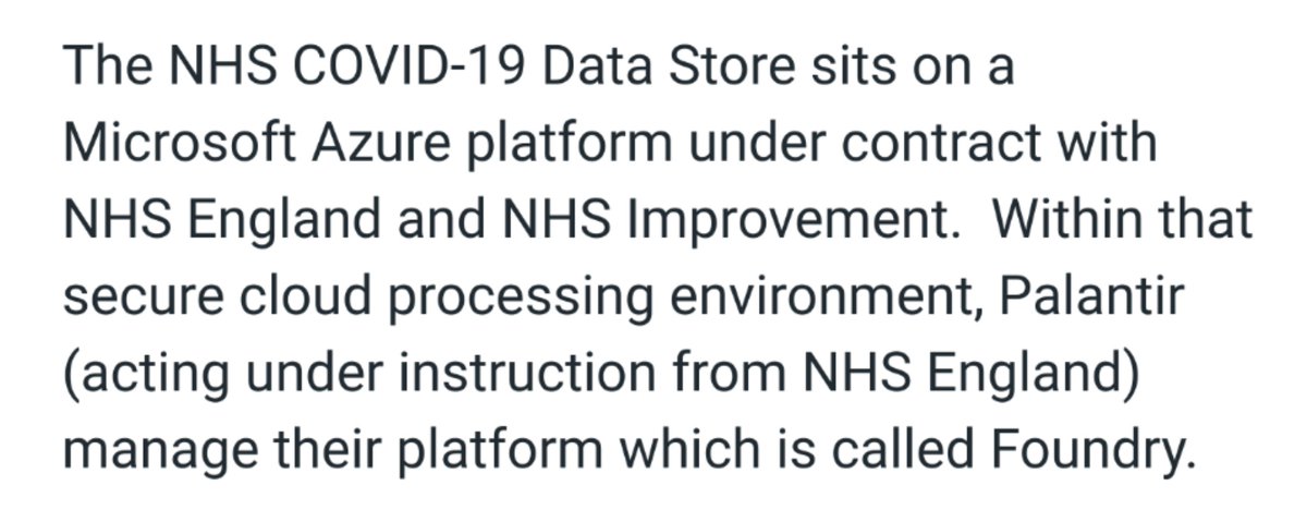 ...and we know  @NHSEngland's hoovering up *at least* 70 different datasets into its  #DataStore (the list at  https://data.england.nhs.uk/covid-19/  is no longer comprehensive due to the controversial contents of some of the datasets).As its " #PrivacyNotice" points out, https://www.england.nhs.uk/contact-us/privacy-notice/how-we-use-your-information/covid-19-response/nhs-covid-19-data-store/