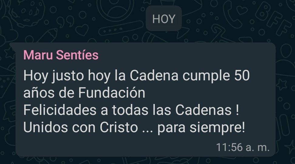abg402822's tweet photo. Felicidades a la Línea Cadena que hoy cumple 50 años. Saludos de parte de Maru Senties. #viveMJC @MJCNACIONAL https://t.co/X2Mh5ZQXSh