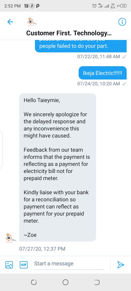 But for some unknown reason, it wasn't. I reached out to  @IkejaElectric and  @ieServe and after several requests, I received this feedback.