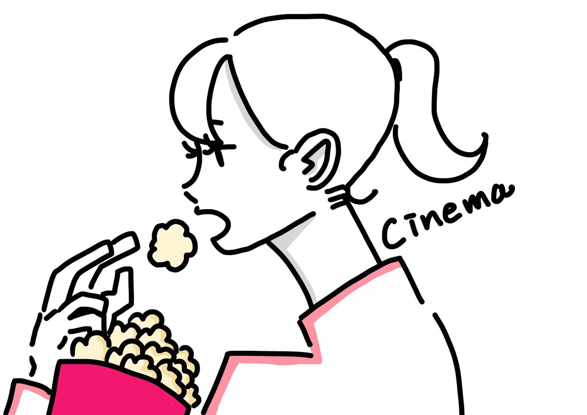 優しいケンガク Cinema 可愛いイラストを描いた イラスト好きな人と繋がりたい イラスト 映画 映画好きな人と繋がりたい T Co 3mf4gpscos