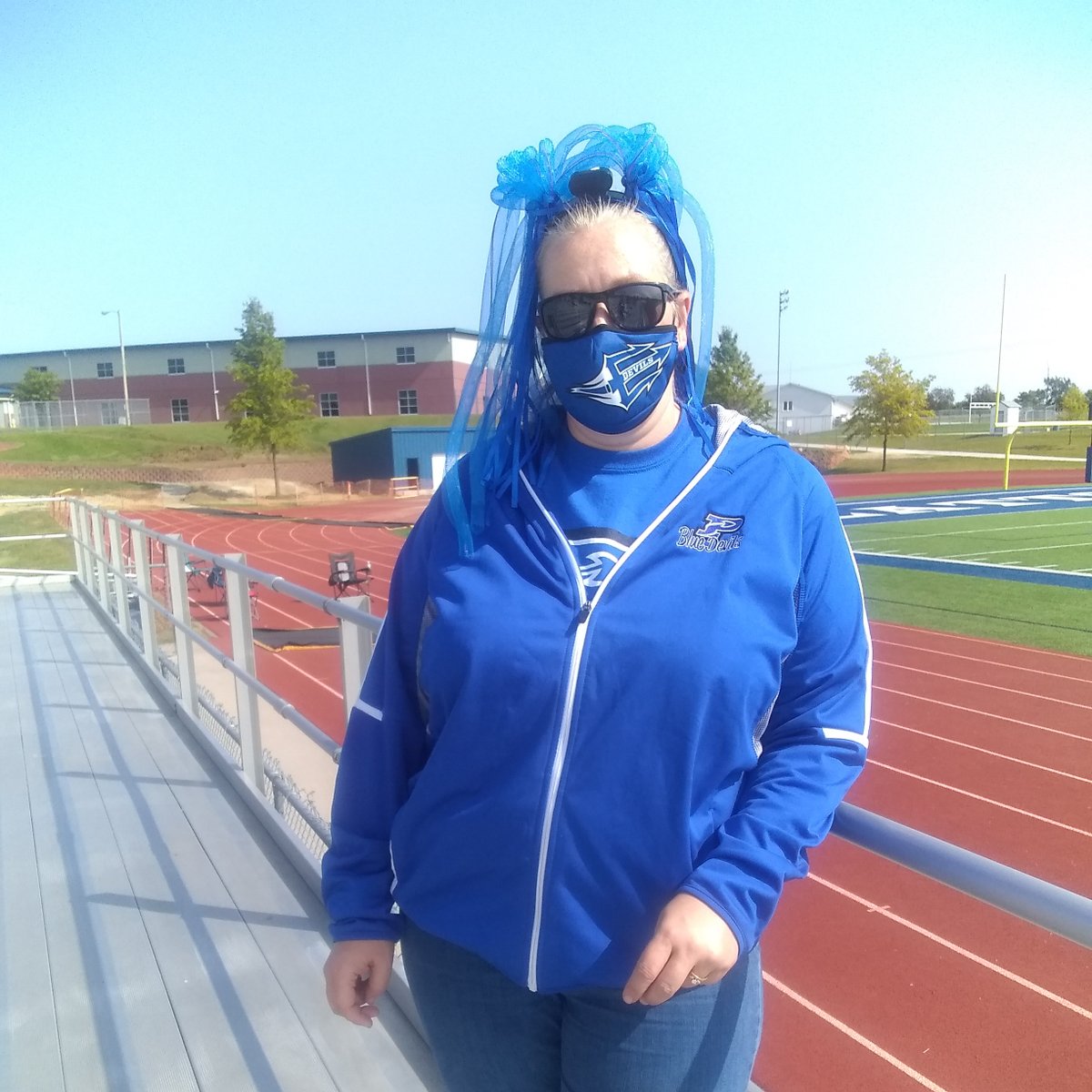 We found a few people that really went blue for Blue Devil Mania on Friday. #PHSHomecoming2020 #PlattsmouthPRIDE