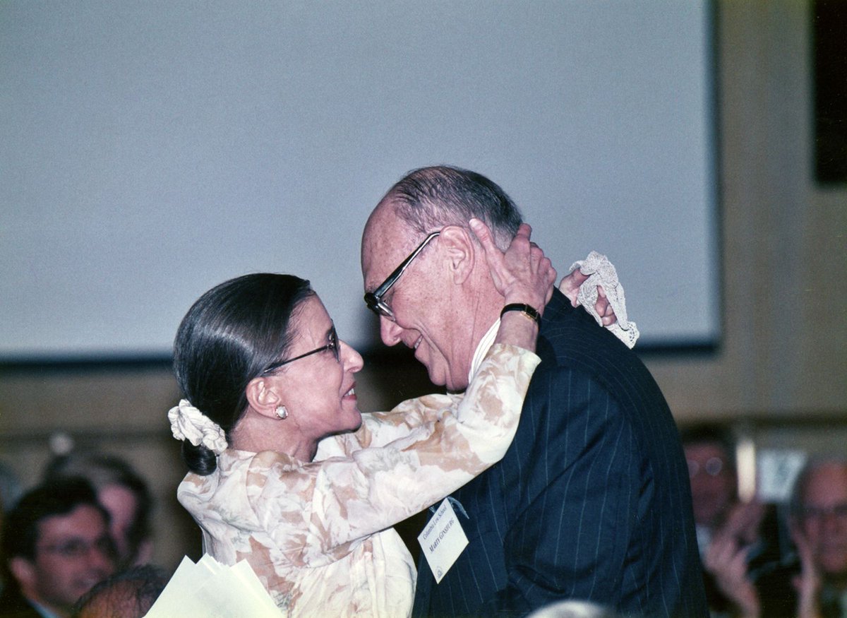 In 2010, after 56 years of marriage, she loses Marty to cancer. Ginsburg said that meeting Marty "was by far the most fortunate thing that ever happened to me." He once called their marriage equitable: "I did the cooking, and she did the thinking."