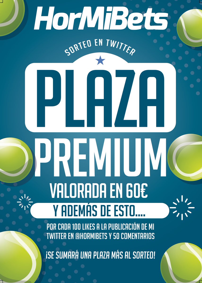 ¡SORTEO! ✨

Sabemos que muchos de vosotros aún estáis observando cómo trabajo, ahora puedes conseguir el servicio GRATIS.
Participar es facilísimo:  
💫 RT 
💫 Seguirnos <a href="/hormibets/">HorMiBets</a> 
💫 Menciona a un amigo/a.

¡Suerte! ☘ 

 * Activo hasta el 21/09/2020 a las 23.59 #horas.