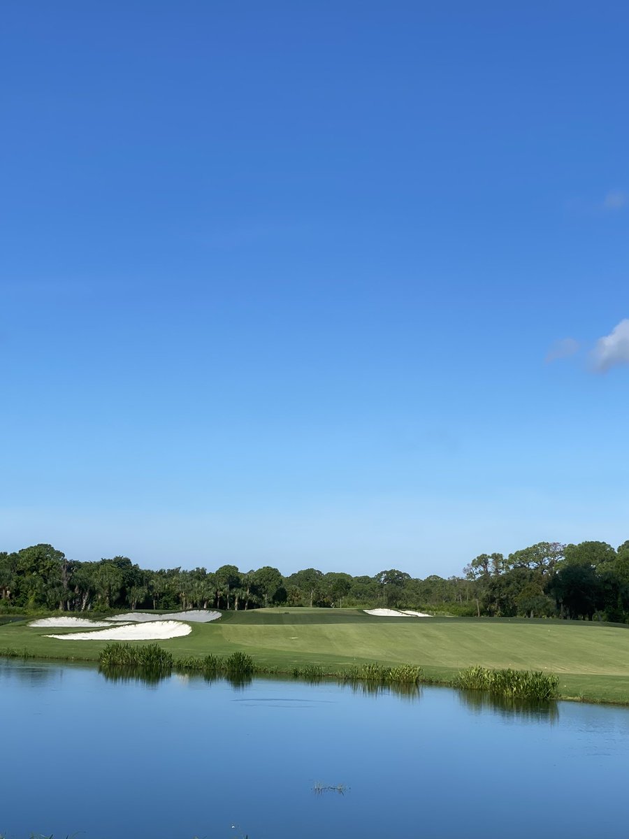 New TifTuf grass at Coral Creek Club being circled cut and vertical cut today by super Erin Stevens .  Looking great