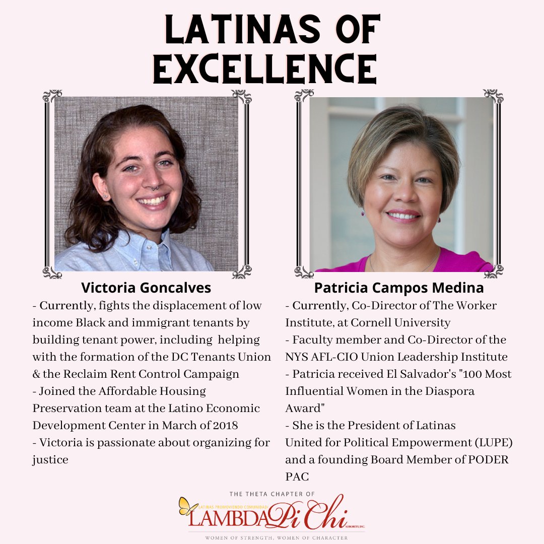 Theta_LPC's tweet image. Introducing our Latinas of Excellence panelists:

Victoria Goncalves
Patricia Campos Medina
Chantel Cabrera
Lammis J. Vargas

We hope to see you all on September 22nd for our first LHC event as we hear from these four amazing womxn!