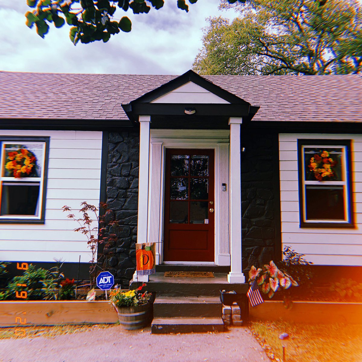 zomg_its_leah's tweet photo. Since becoming a homeowner in March, I dreamed of putting up wreaths in the front windows. That day has come and I’m so proud of this little house that we’ve made into our home. 🍁🎃🍂 #ItsFinallyFallYall https://t.co/KrdWanBHCB