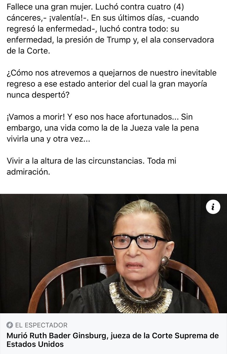 ArangoEsthefany's tweet photo. ¡ Valentía &amp; Gallardía! #RuthBaderGinsburg https://t.co/pigcOs9C14