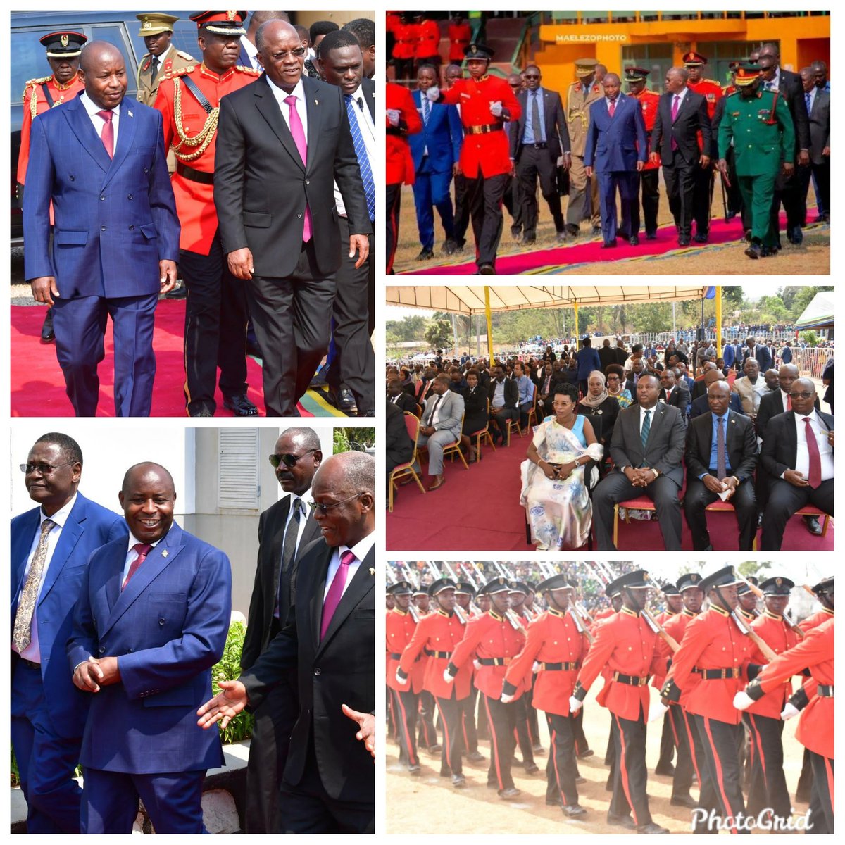 MAEBurundi's tweet photo. Sur invitation du président de la République Unie de #Tanzanie, le Président de la République du #Burundi @GeneralNeva a effectué une visite officielle en République Unie de Tanzanie ce 19/9/2020. Il a été accuelli à #Kigoma au #TanganyikaLacStadium par son Homologue  @MagufuliJP https://t.co/wCPMjqjq6h