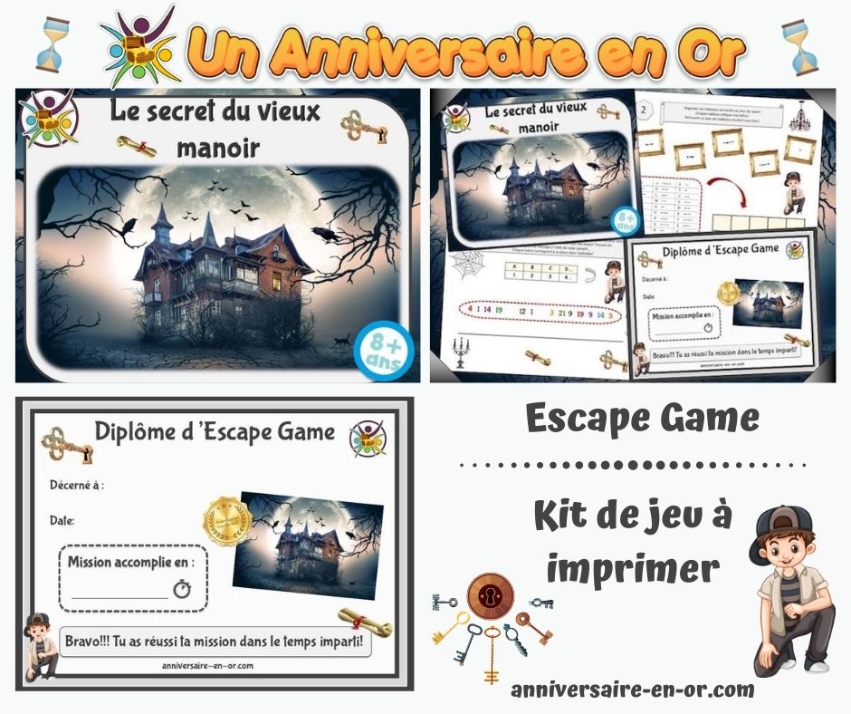 Et si vous transformiez votre maison en véritable terrain de jeu? Organisez facilement un escape game et jouez en famille grâce à notre kit de jeu à imprimer! N'oubliez pas de lancer le CHRONO!
anniversaire-en-or.com
#escape #escapegame #escaperoom #activite #enfant #animation