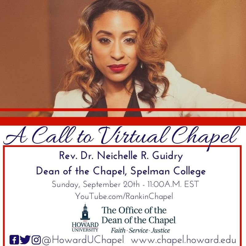 @neichelleg of @scsisterschapel stands in the pulpit of @howarduchapel of @howardu! Watch LIVE via YouTube.com/RankinChapel. #SundaysAreForChapel #FaithServiceJustice