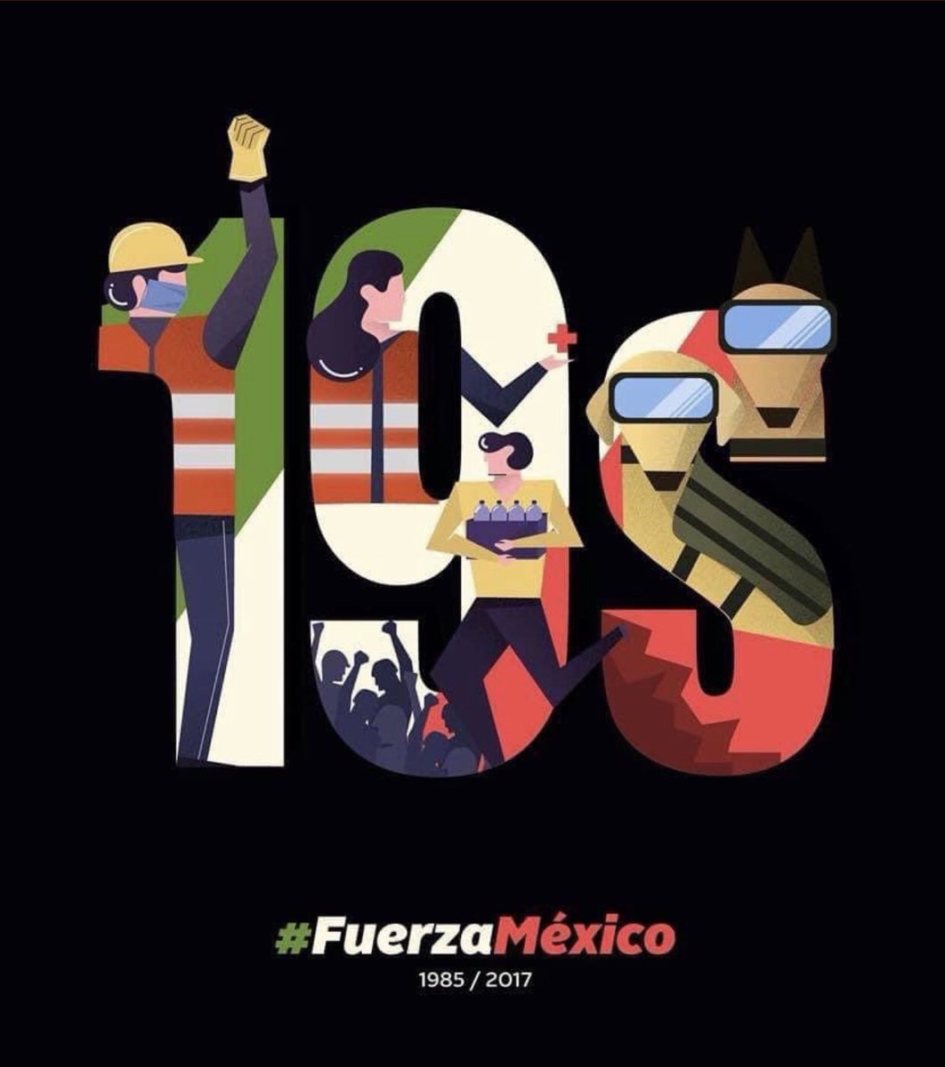 Hoy recordamos pero la mejor manera para homenajear a los que perdimos es preparándonos y estar listos para otro evento. #Sismo19S #FuerzaMexico