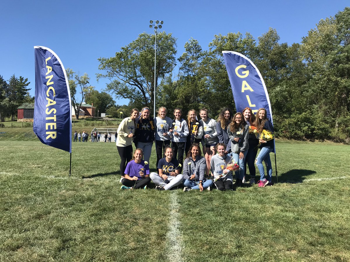 LHSGalesOffice's tweet photo. It was great to see our cross country seniors get recognized in front of their families on their home course. Both teams very well respected and represented at the state level. #granvillepike https://t.co/qx6fd9xe6y