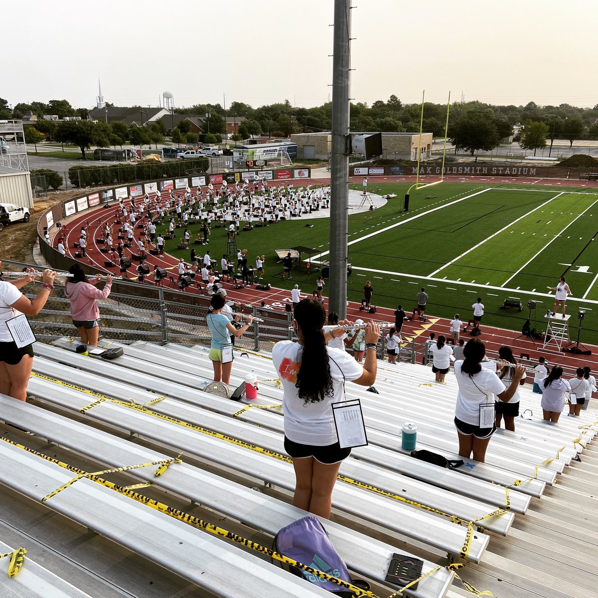 LewisvilleBand's tweet photo. The LHS Band getting ready for our home opener this week! @LHSFball @LewisvilleHS https://t.co/EWhYwewWBZ
