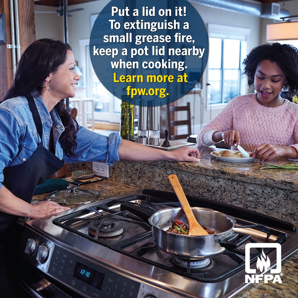 Fall brings more than warm days and crisp nights; it brings #FirePreventionWeek, October 4-10. This year's theme is Serve Up Safety in the Kitchen. We'll have tips for a fire safe kitchen and your entire home. Visit fpw.org for more info.

#FPW #ServeUpSafety