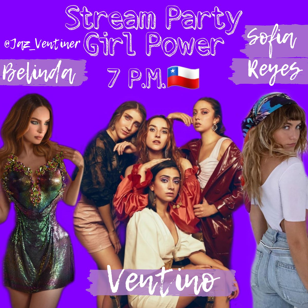 ventinochileofc's tweet photo. Les paso a recordar ahora que aún puedo escribir😂
Que hoy a las 7 P.M. 🇨🇱 los esperamos para una nueva jornada de alianza GIRL POWER💜
Ft. @reyes_chile @BelindaChile
#KCAMéxico #Ventino #BelindaYNodal #LaVozAzteca #CuandoEstasTu #NickPlaylist #SofiaReyes #SofiaReyesInspiracion https://t.co/4djVTh25Or