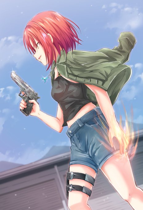 オリキャラの火澄レイナさん描きました🌟 