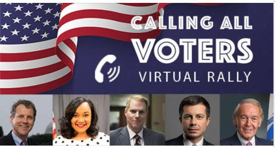 🗳️Join us THIS Monday for a rally @ 7PM ET!! Check out who will be speaking- 𝐒𝐞𝐧𝐚𝐭𝐨𝐫 @SenSherrodBrown, 𝐒𝐞𝐧𝐚𝐭𝐨𝐫 @NikemaWilliams, 𝐌𝐚𝐲𝐨𝐫 @PeteButtigieg, 𝐒𝐞𝐧𝐚𝐭𝐨𝐫 @SenMarkey, AND @NoahEmmerich!! Register for Rally here: bit.ly/3hzKF5b Let's do this!!