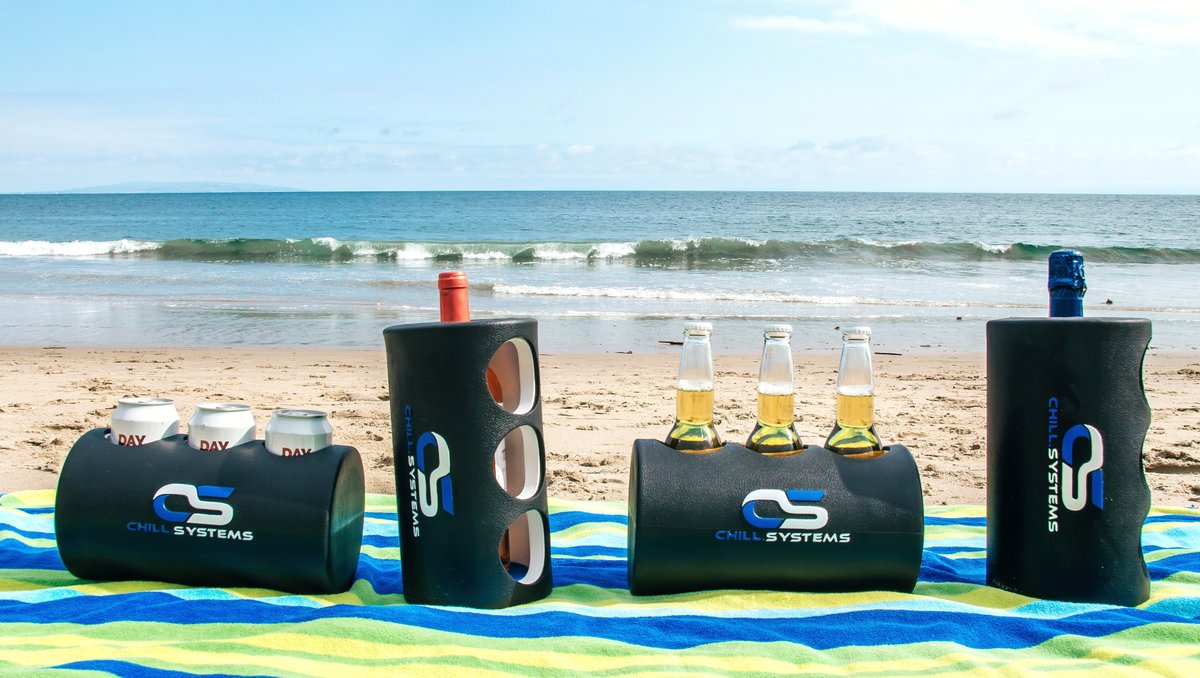 Chill Systems Portable Outdoor No Ice Black Vibes Chiller Cooler for Beer &  Wine 