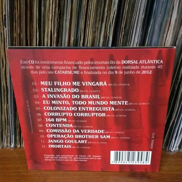 RogerioRocker's tweet photo. 19 de setembro de 2017 ·
Dorsal Atlântica 2012 #cd #cdmusic #cdcollector #cdcollection #cdlovers #digipack #compactdisc #digitalaudio #kyrioscdsolution #catarse https://t.co/dWKVCOPgzW