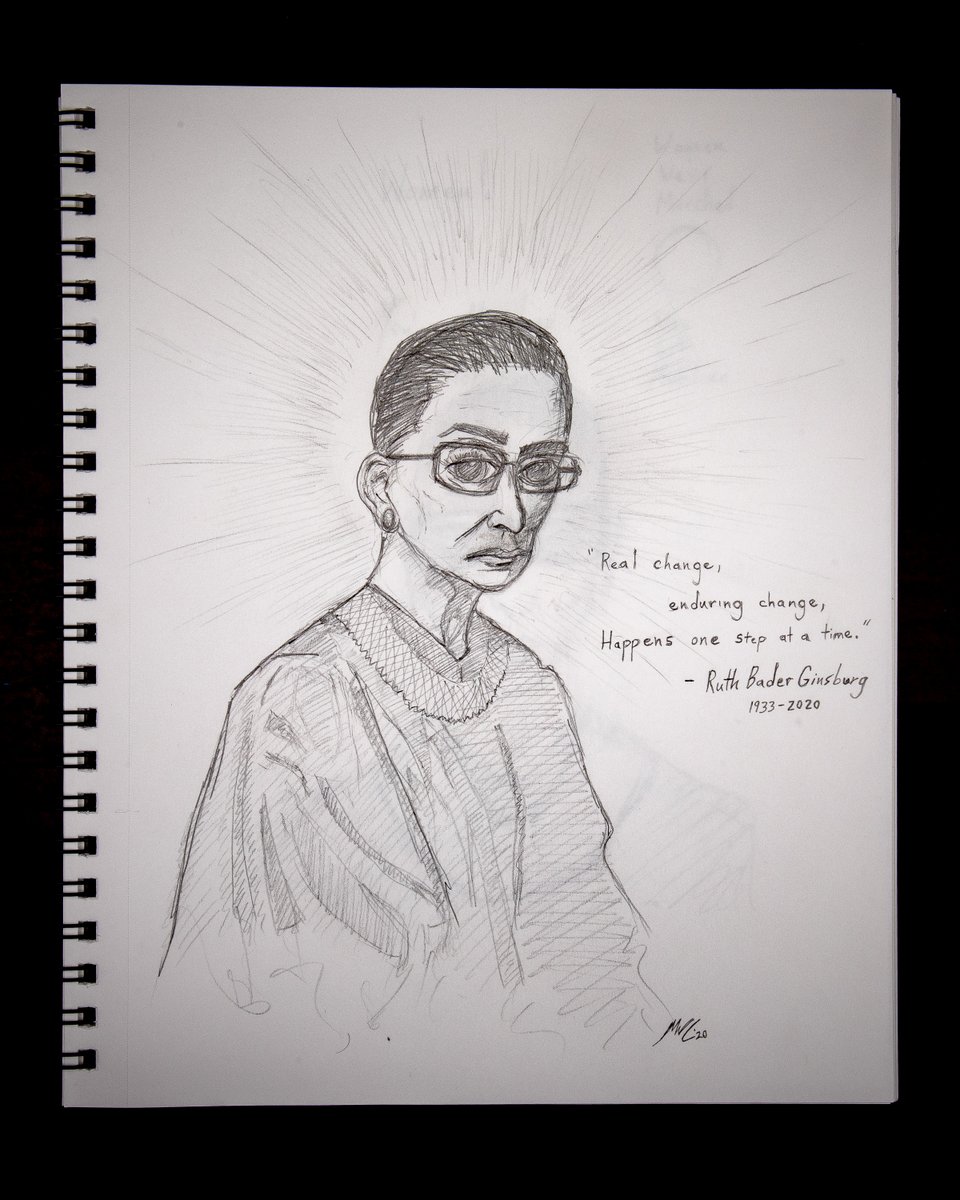 "One Step at a Time" a sketch of mine from last night...

#RuthBaderGinsburg 👩‍⚖️🇺🇸❤️