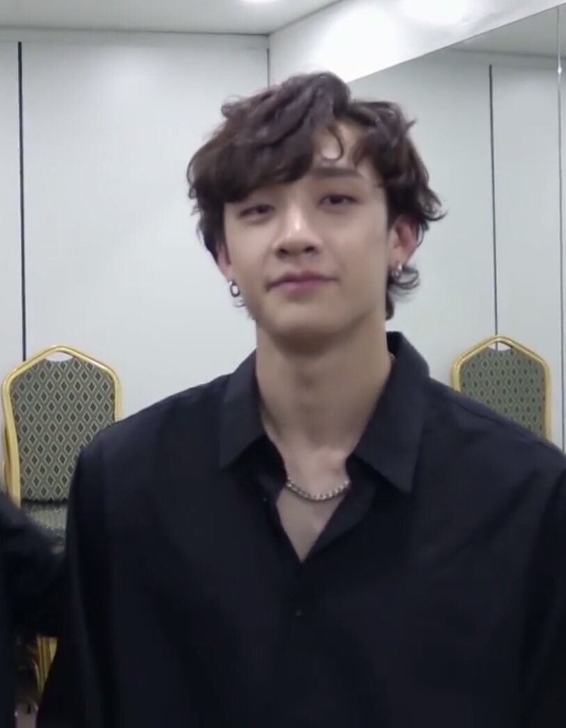 bangchannies's tweet photo. bang chan in a black button up forever remains one of the best looks https://t.co/BdpLWGIfWq