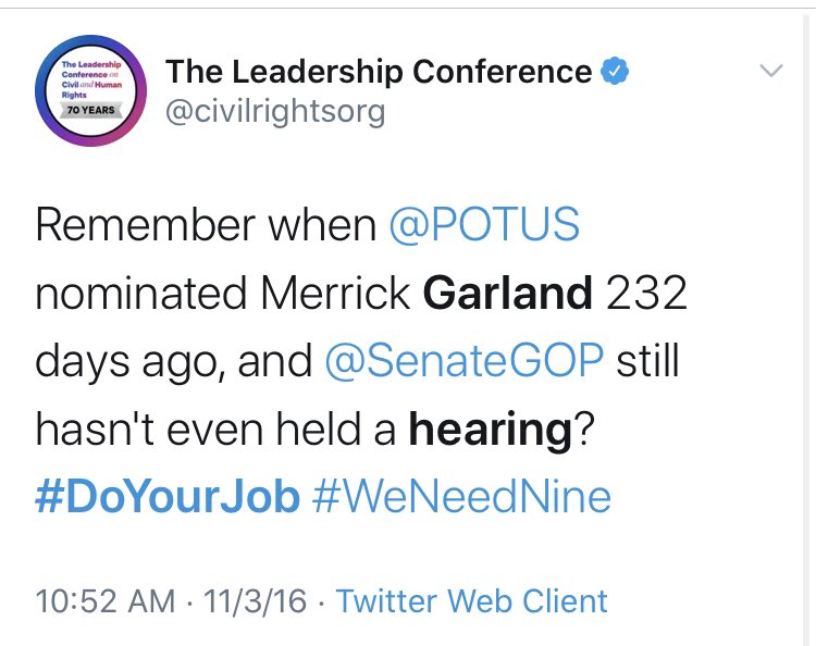 Apparently we don’t need mine anymore, to hear  @civilrightsorg tell it.