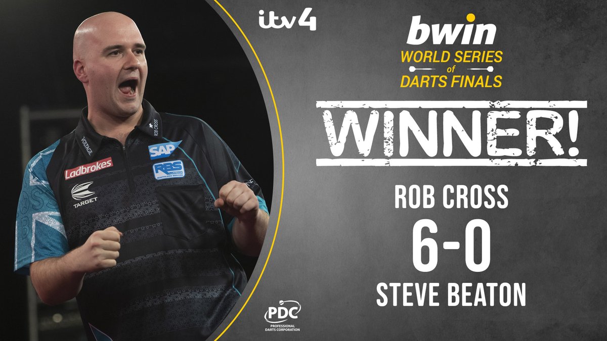 𝗖𝗥𝗢𝗦𝗦 𝗪𝗜𝗡𝗦!

The less said about that one the better as far as Steve Beaton is concerned.😳

But Rob Cross won't care, he's through to the quarter-finals.